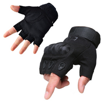 Tactical Gloves Army Military Men Gym Fitness Riding Half Finger Rubber Knuckle Protective Gear Male Tactical Gloves - Fun Gifts & More