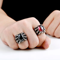 Men's Vintage Personality Titanium Steel Inlaid Zircon Ring - Fun Gifts & More