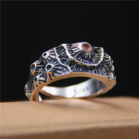 Trendy Sterling Silver  Ring Crater Ring Male - Fun Gifts & More