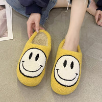 Cute Smile Pattern Fluffy Slippers - Fun Gifts & More