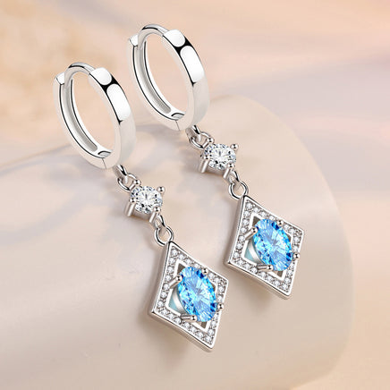 Stylish Sterling Silver Diamond Earrings - Fun Gifts & More