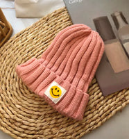 Baby Toddler Ribbed Knit Smile Face Beanie - Fun Gifts & More