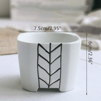 Japanese Simple Ceramic Succulent Flower Pot Green Plant Pot Container - Fun Gifts & More