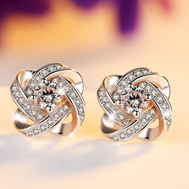 S925 Sterling Silver Stud Earrings with Diamond Stud Earrings - Fun Gifts & More