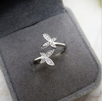 Sterling Silver Adjustable Butterfly Ring - Fun Gifts & More