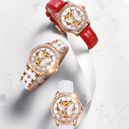 Ladies Automatic Mechanical Watch Gift Box Set - Fun Gifts & More