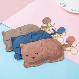 Cat Ultra-thin Coin Purse Genuine Leather Internet Celebrity Key Bag - Fun Gifts & More