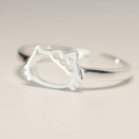 Cute Cat Sterling Silver Ring Korea - Fun Gifts & More