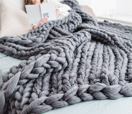 Nordic Thick Wool Hand-woven Blanket - Fun Gifts & More