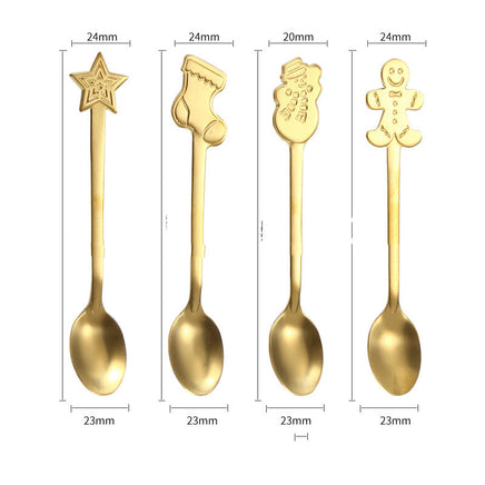 Cartoon spoon Christmas spoon gift cutlery set - Fun Gifts & More