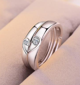 Heart ring couple wedding ring - Fun Gifts & More