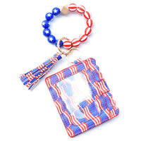 Silicone Bead Bracelet Card Bag Pu Tassel Women's Purse - Fun Gifts & More