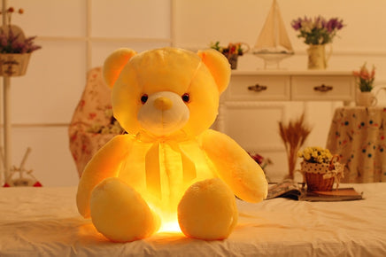 Creative Light Up LED Teddy Bear Stuffed Animals Plush Toy Colorful Glowing Christmas Gift For Kids Pillow - Fun Gifts & More