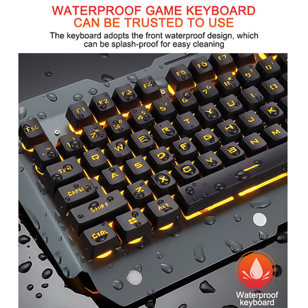 ErgonomicWired Gaming Keyboard with RGB Backlight Phone Holder - Fun Gifts & More