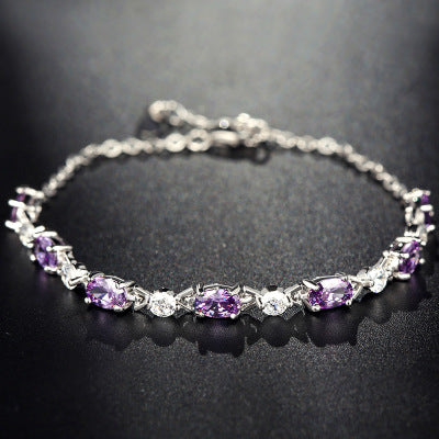 Silver Bracelet Amethyst - Fun Gifts & More