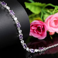 Silver Bracelet Amethyst - Fun Gifts & More