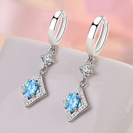 Stylish Sterling Silver Diamond Earrings - Fun Gifts & More