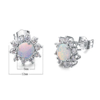 Zircon Stud Earrings in Sterling Silver 925 Earrings - Fun Gifts & More