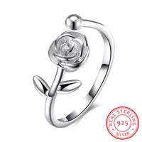 Beautiful rose tail ring sterling silver ring - Fun Gifts & More