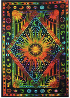 Wall-mounted sun moon tapestry psychedelic tapestry bohemian wall-mounted dormitory beach single - Fun Gifts & More