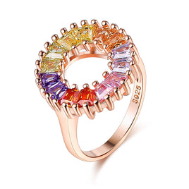 Sterling Silver Female Ring Rainbow Ring Female - Fun Gifts & More