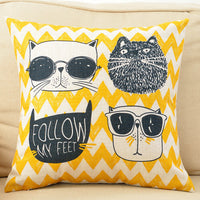 Cute cat pillowcases 45 cm x 45 cm