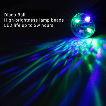 2x USB Mini Disco DJ Ball Car Party Atmospher Light Bar Colorful Sound Activated - Fun Gifts & More