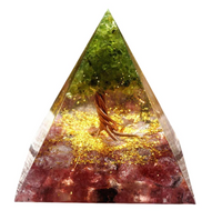 Pyramid Decoration Natural Crystal Gravel Energy Tower - Fun Gifts & More