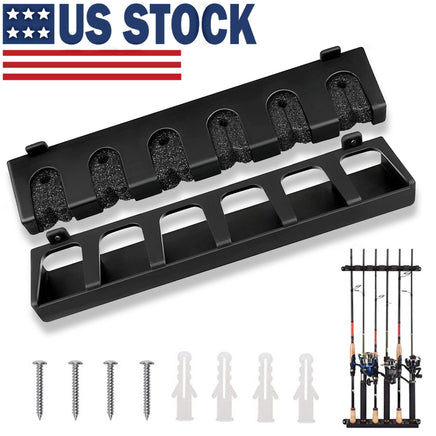 Fishing Rod Rack Vertical Holder Horizontal Wall Mount Boat Pole Stand Storage - Fun Gifts & More