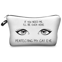 Letter Print Women's Cosmetic Clutch Multifunctional Storage Bag - Fun Gifts & More