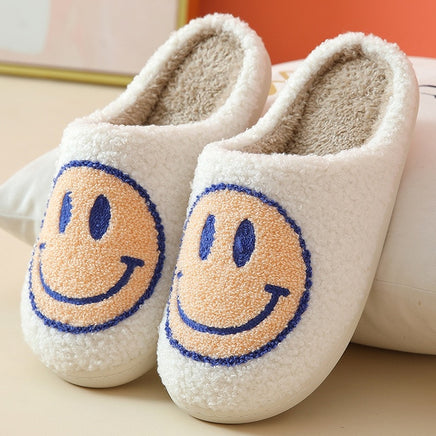 Cute Smile Pattern Fluffy Slippers - Fun Gifts & More