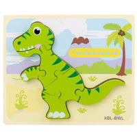 Baby Wooden Cartoon Dinosaur 3D Puzzle Jigsaw for Kids Montessori Early Learning Educational Puzzle Toys - Fun Gifts & More