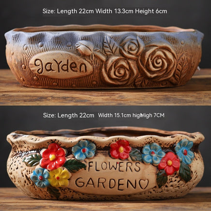 Large Succulent Flower Pot Ceramic - Fun Gifts & More