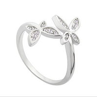 Sterling Silver Adjustable Butterfly Ring - Fun Gifts & More