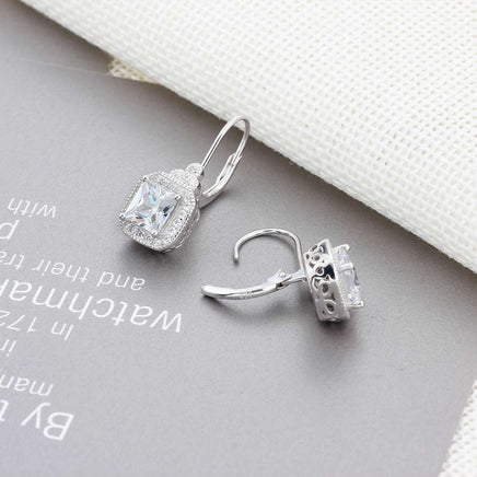 s925 sterling silver rhinestone earrings - Fun Gifts & More