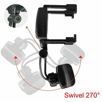 Universal Car Rear View Mirror Mount Stand GPS Cell Phone Holder 360 Rotation - Fun Gifts & More