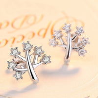 S925 sterling silver Christmas tree earrings - Fun Gifts & More