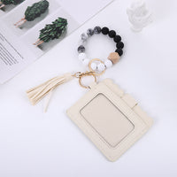 Silicone Bead Bracelet Card Bag Pu Tassel Women's Purse - Fun Gifts & More