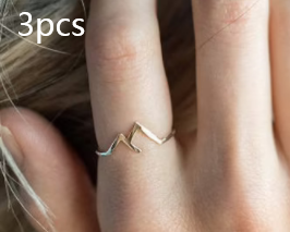 Mountain-shaped Copper Creative Custom Ladies Ring - Fun Gifts & More