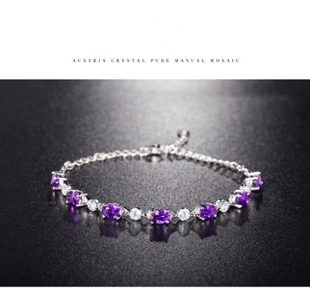 Silver Bracelet Amethyst - Fun Gifts & More