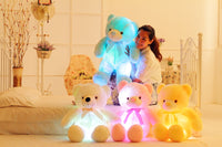 Creative Light Up LED Teddy Bear Stuffed Animals Plush Toy Colorful Glowing Christmas Gift For Kids Pillow - Fun Gifts & More