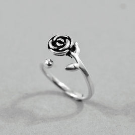 S925 Sterling Silver Rose Vintage Ring - Fun Gifts & More