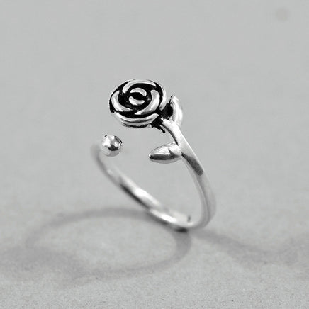 S925 Sterling Silver Rose Vintage Ring - Fun Gifts & More