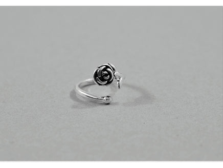 S925 Sterling Silver Rose Vintage Ring - Fun Gifts & More