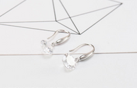 Sterling silver diamond zircon earrings - Fun Gifts & More