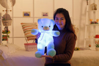 Creative Light Up LED Teddy Bear Stuffed Animals Plush Toy Colorful Glowing Christmas Gift For Kids Pillow - Fun Gifts & More