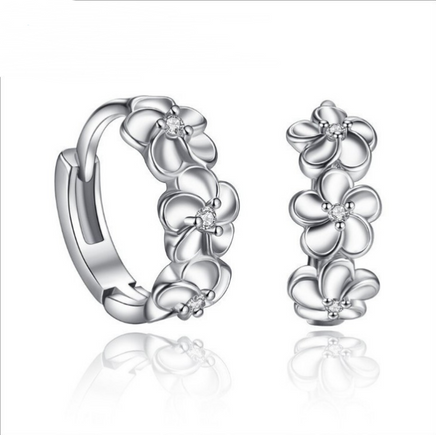 Sterling silver flower earrings - Fun Gifts & More