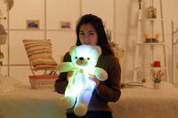 Creative Light Up LED Teddy Bear Stuffed Animals Plush Toy Colorful Glowing Christmas Gift For Kids Pillow - Fun Gifts & More