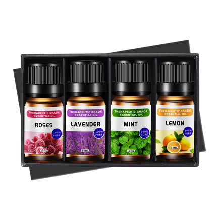 Aromatherapy Oil Single Square Essential Oil Kit 10ml Lavender Rose Plant Massage Essential Oil - Fun Gifts & More