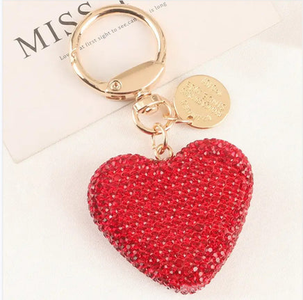 Creative Fashion Rhinestone Heart Keychain Pendant - Fun Gifts & More